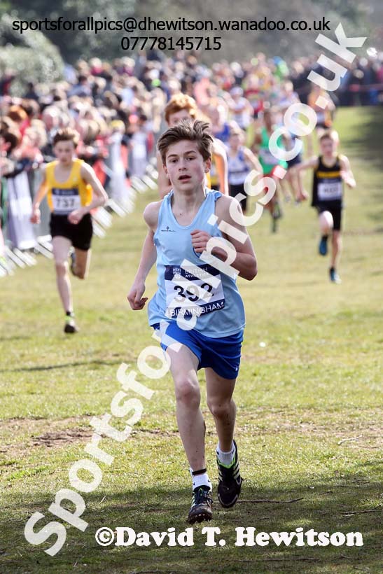 Boys under-13s Inter Counties Cross Country,  Cofton Park, Birmingham. Photo: David T. Hewitson/Sports for All Pics